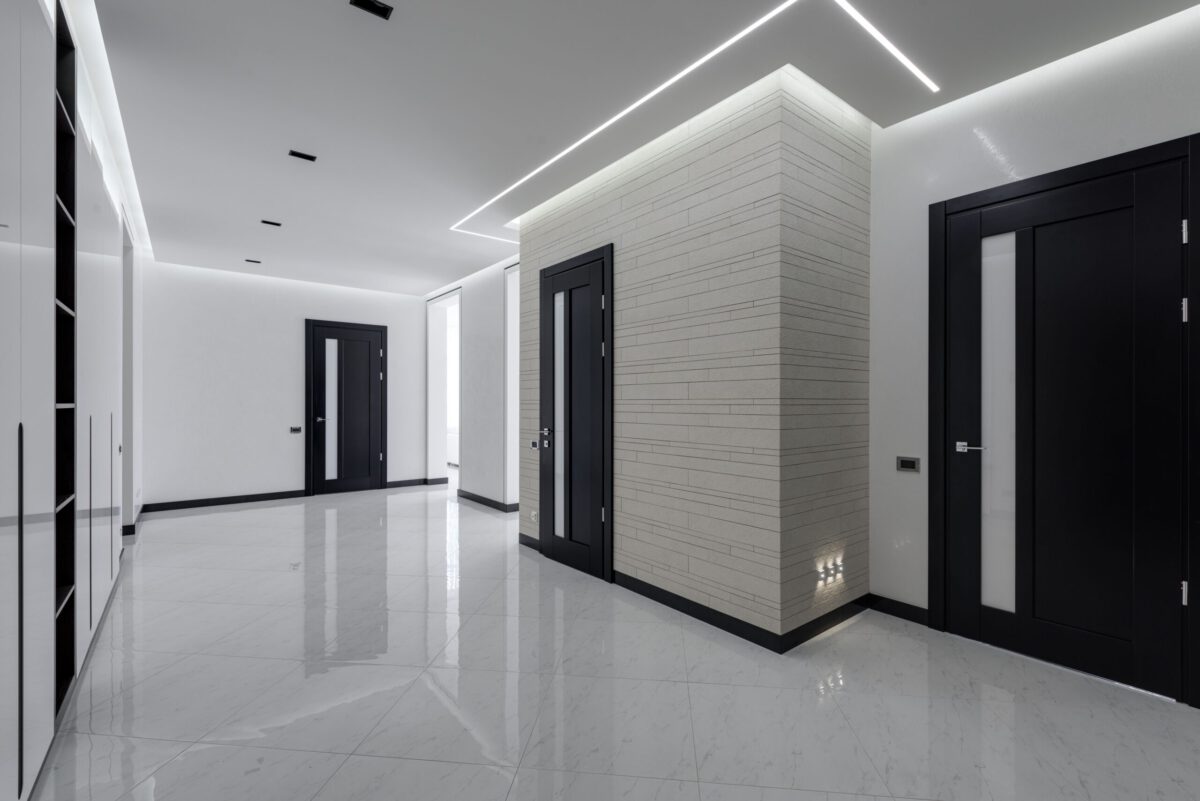 iluminación con leds de pasillo luz blanca