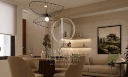 Diseño de salón-comedor en tonos armónicos